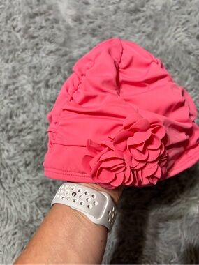 NWT Janie and Jack Pink Floral Swim Cap